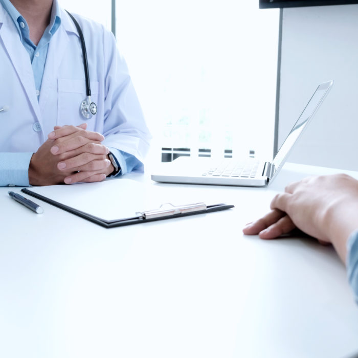 Doctor and patient.